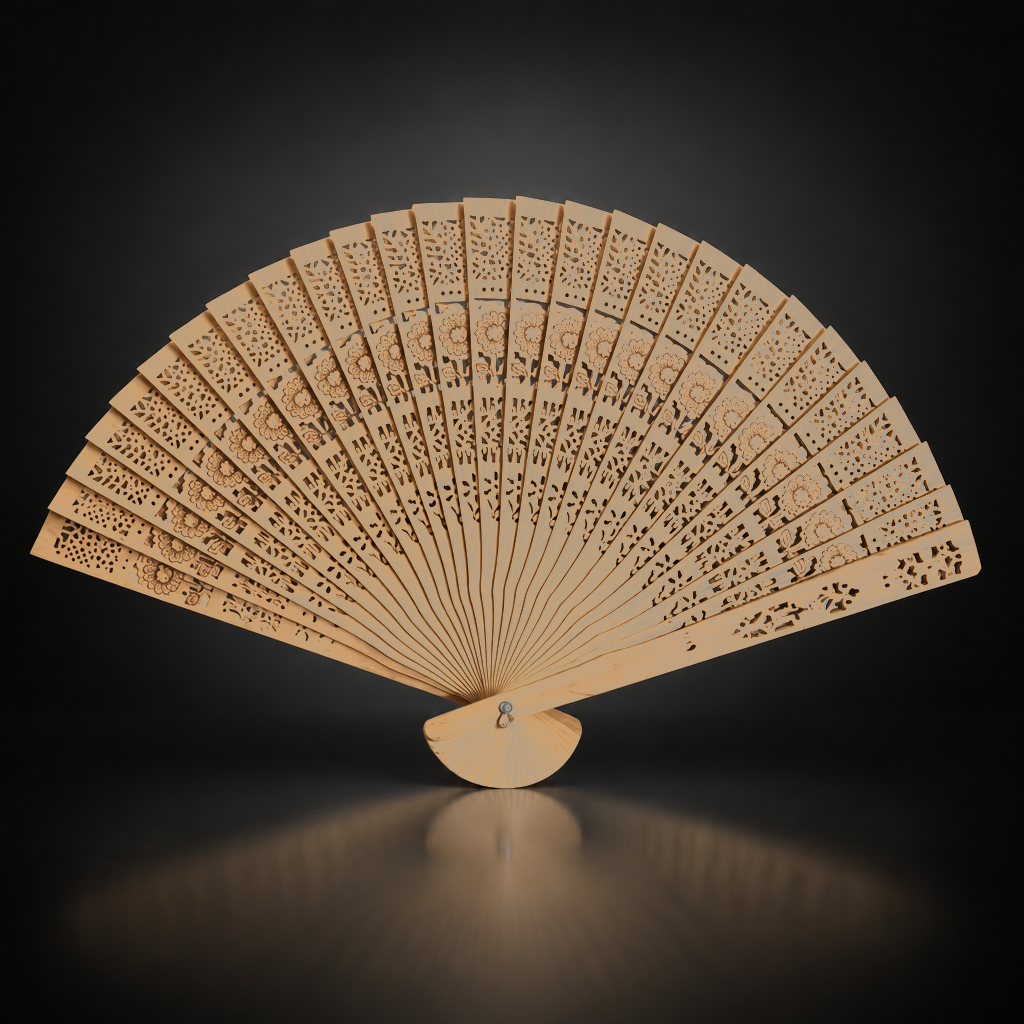 Sandalwood-Scented Foldable Fan