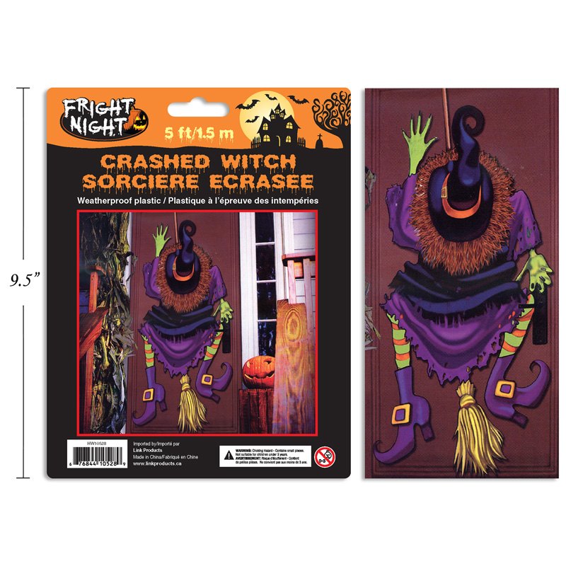 Halloween Door Cover Crashed Witch 122x79cm