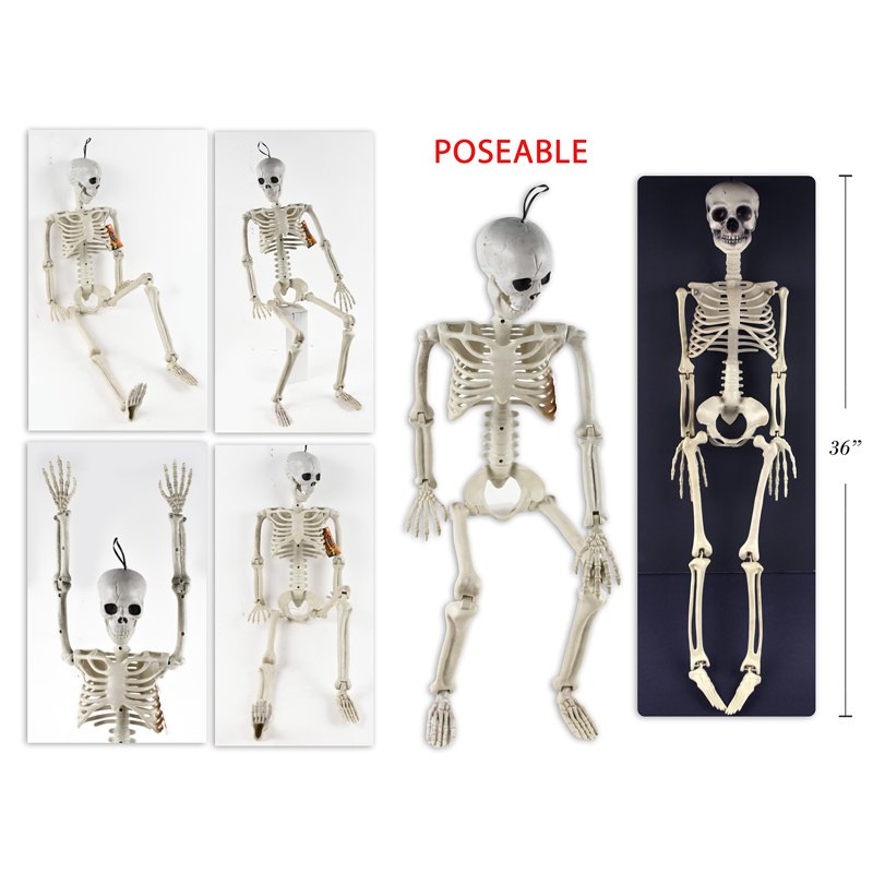 Halloween Hanging Poseable Skeleton 91x22.86cm