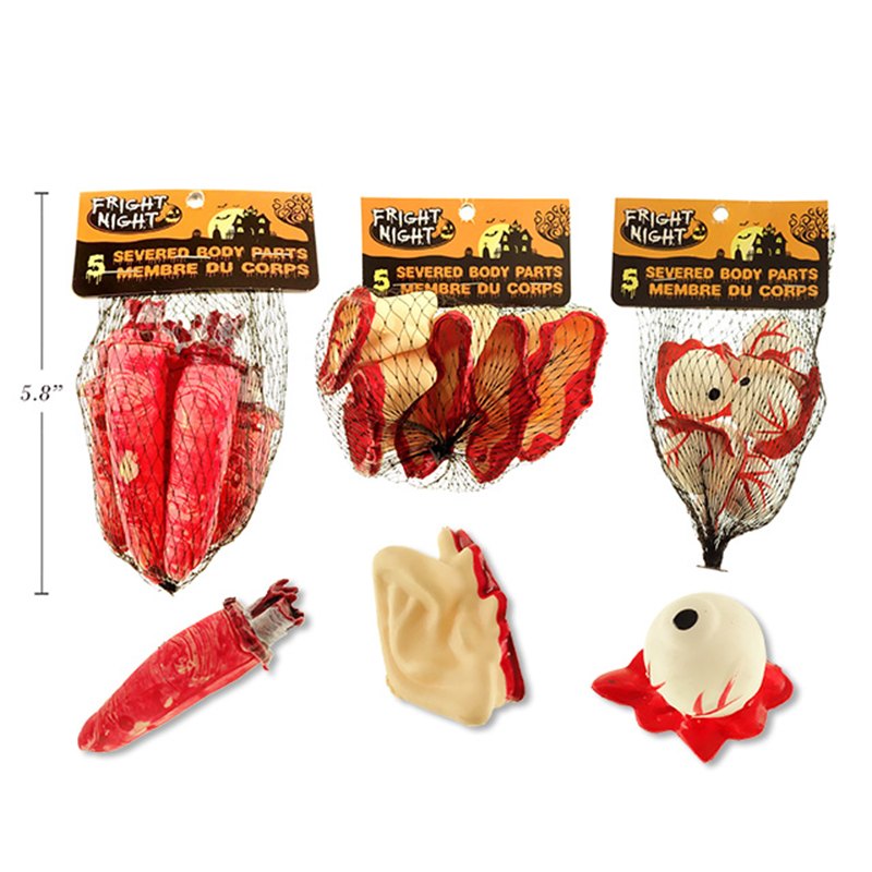 Halloween Bloody Severed Parts 4pk 3 Assorted