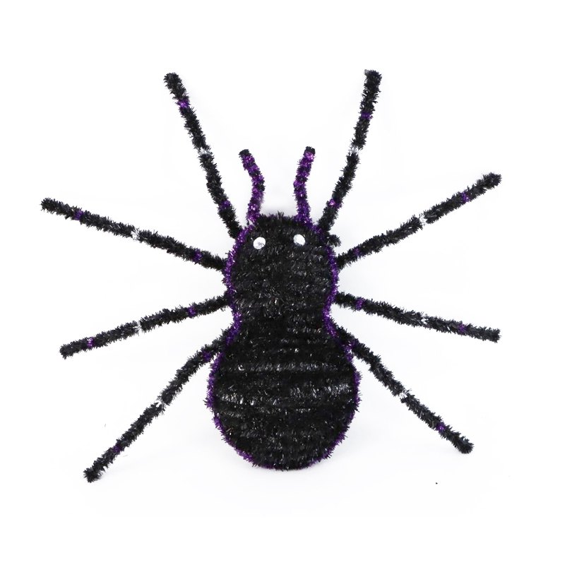 Halloween Tinsel Spider 49.2x43.7x12.3cm