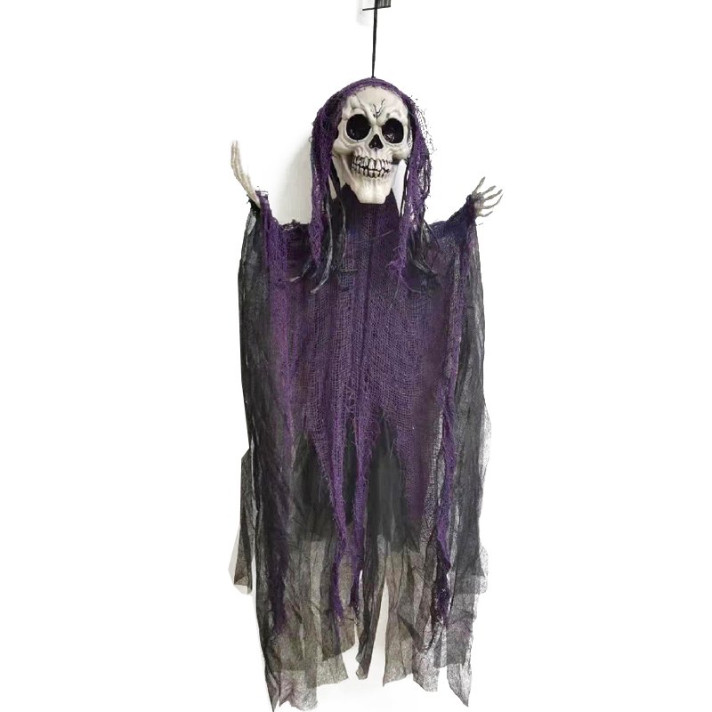 Halloween Hanging Reaper 90cm Purple
