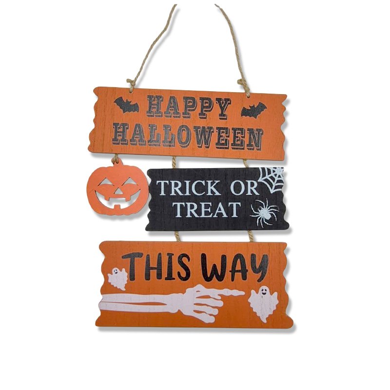 Halloween Wooden Plaque 28x23cm