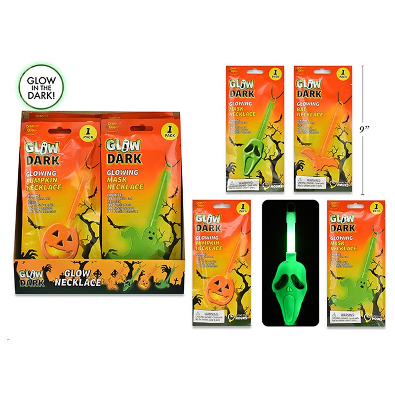 Halloween Glow Stick with Lanyard & Connector 15cm 4 Assorted