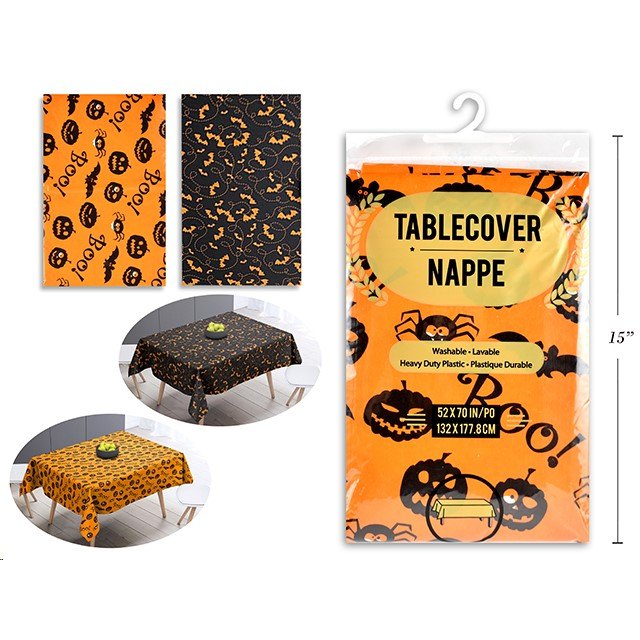 Halloween Table Cloth 52x70"/132x174cm Flannel Backed