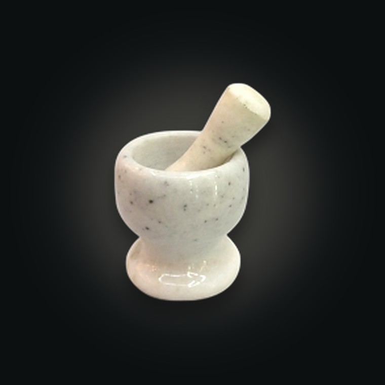 Marble Mortar & Pestle 10X10CM 3COLS