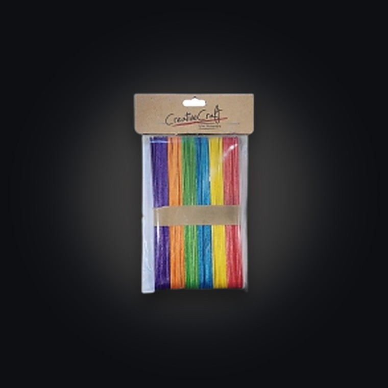 Craft Paddle Pop P/50 Sticks 150X18X1.6MM Cols