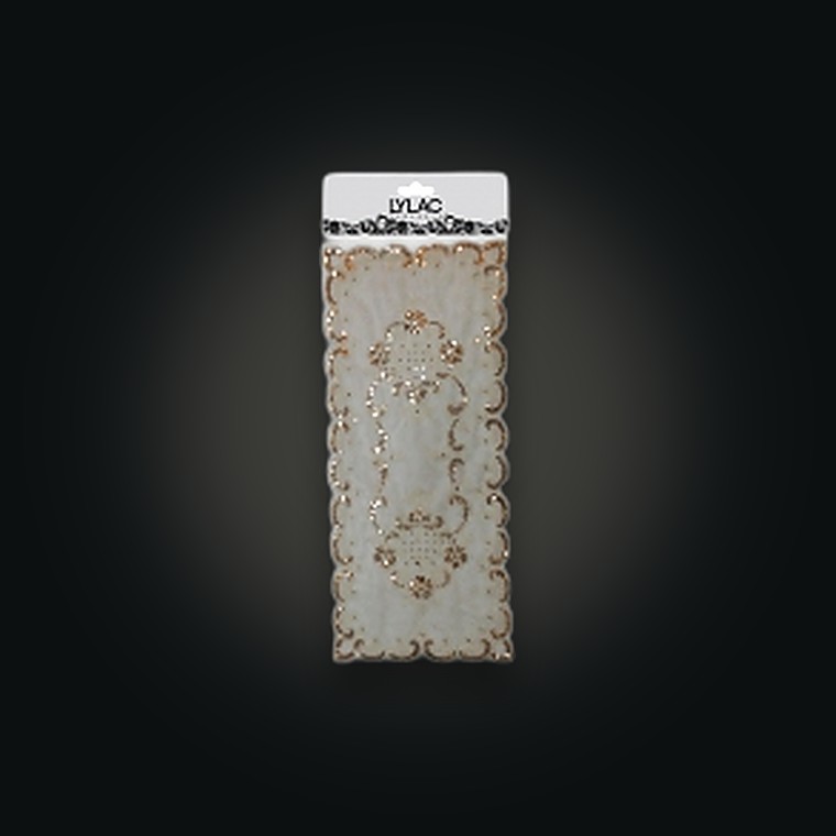 Embroidery Sequins Table Runner 40X90CM White/Silver
