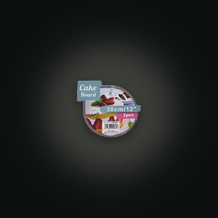 Foil Cake Board Sqr 2PCE 30CM/2mm