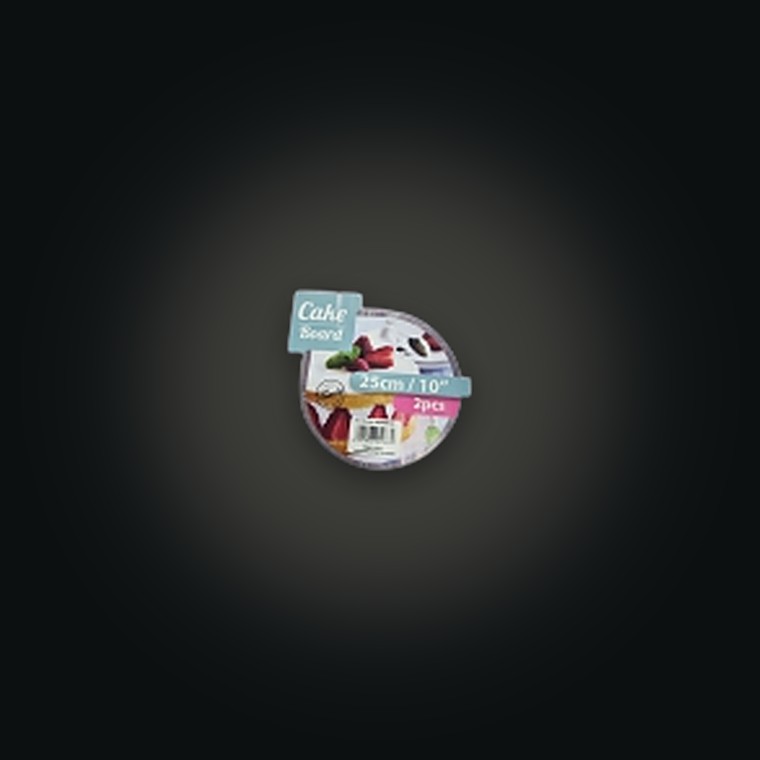 Foil Cake Board Sqr 2PCE 25CM/2mm