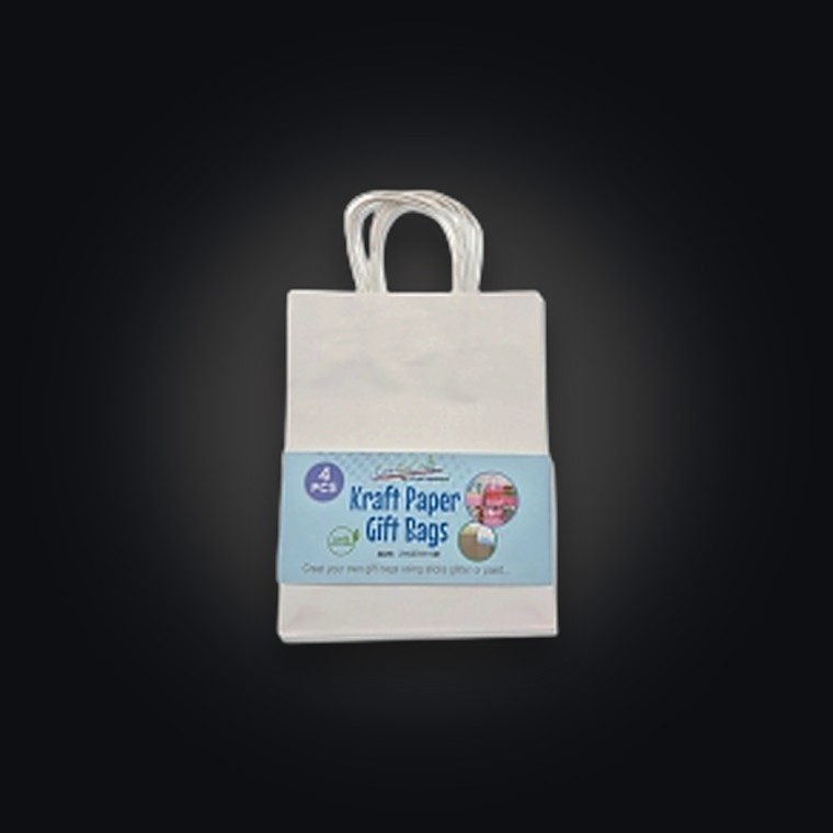 Gift Bag Kraft White PK4 21X11X27CM