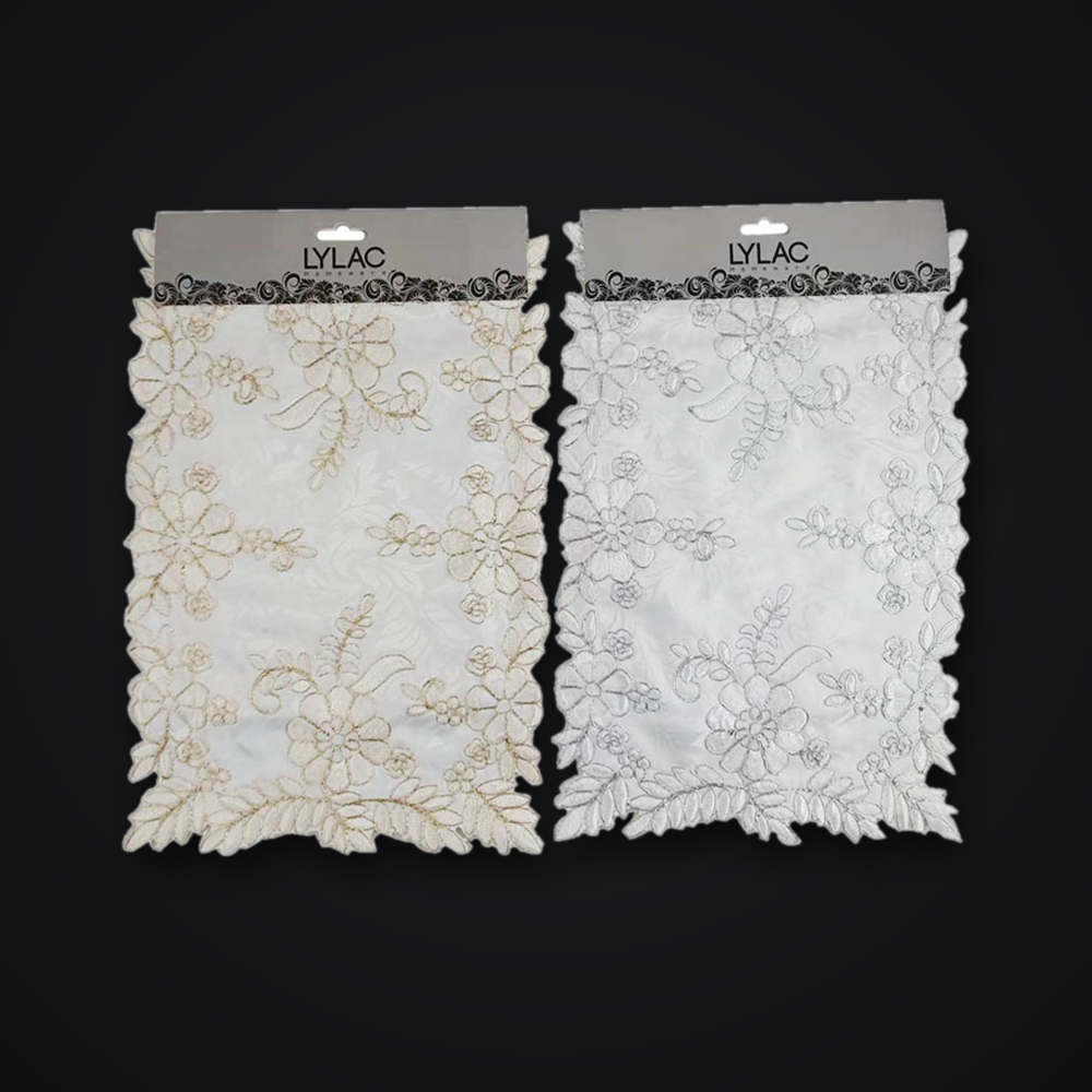 Embroidered Gold & Silver Placemat