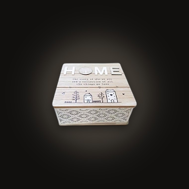 Wooden/Wire Box 25X25X11.4CM Home