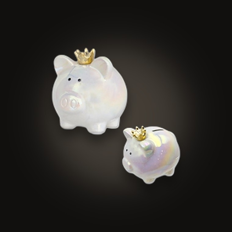 Ceramic Money Bank White15.3x12.8x16cm