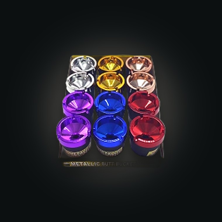 Ashtray Butt Bucket SML Uv Plated Colors