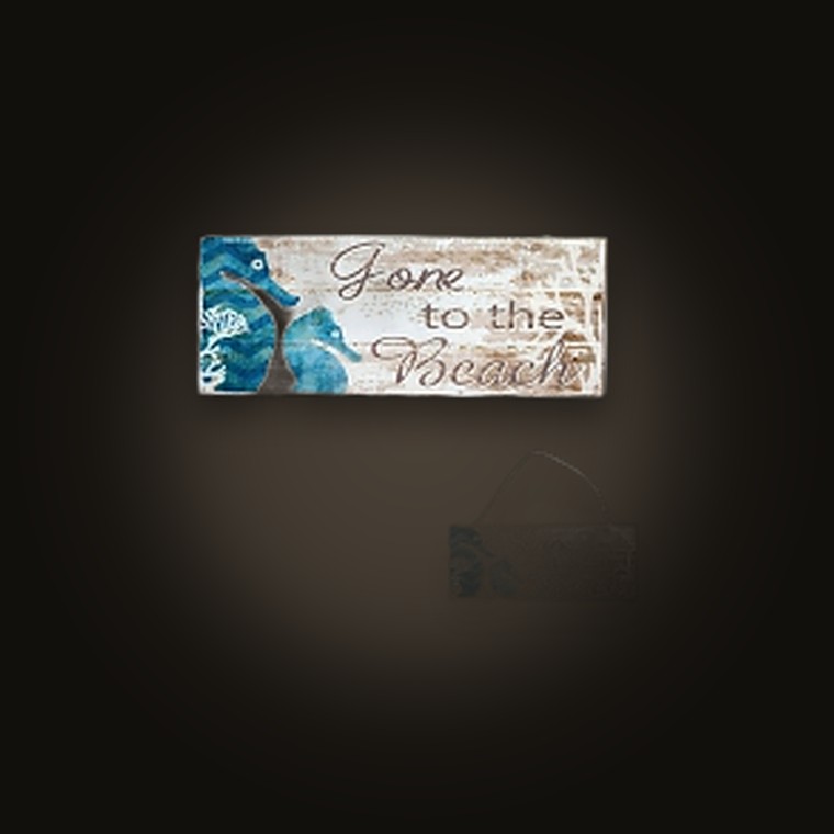 Sea - Plaque "gone To The Beach" 36X1X14CM