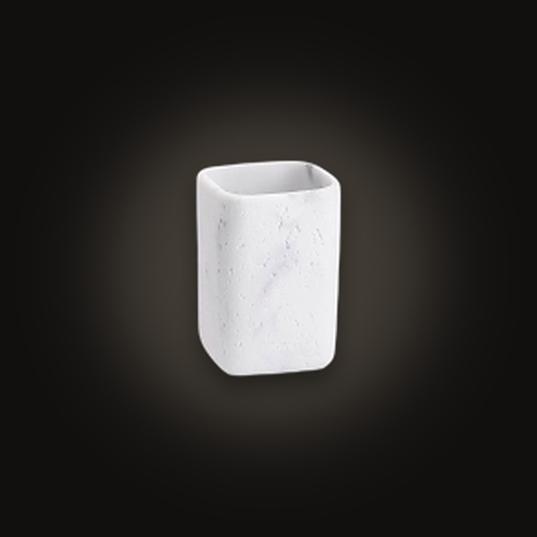Bathroom Stone Look Tumbler 7.4x10.6cm