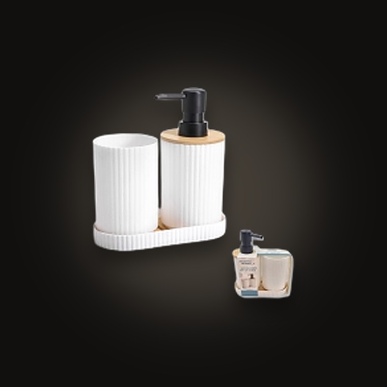 Bathroom 3pc Set Bamboo Decor
