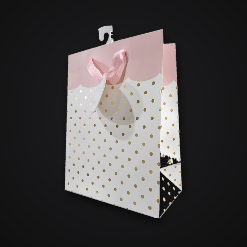 Pink Wavy-Cuff Gift Bag (XL)
