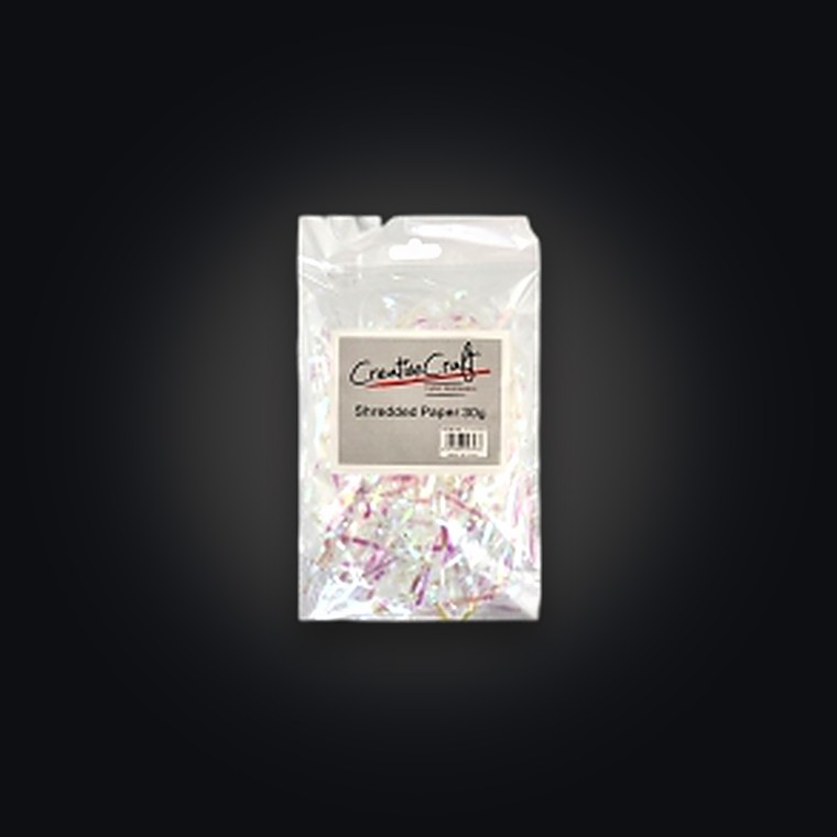 30G Paper Shreds Clear Iridescent