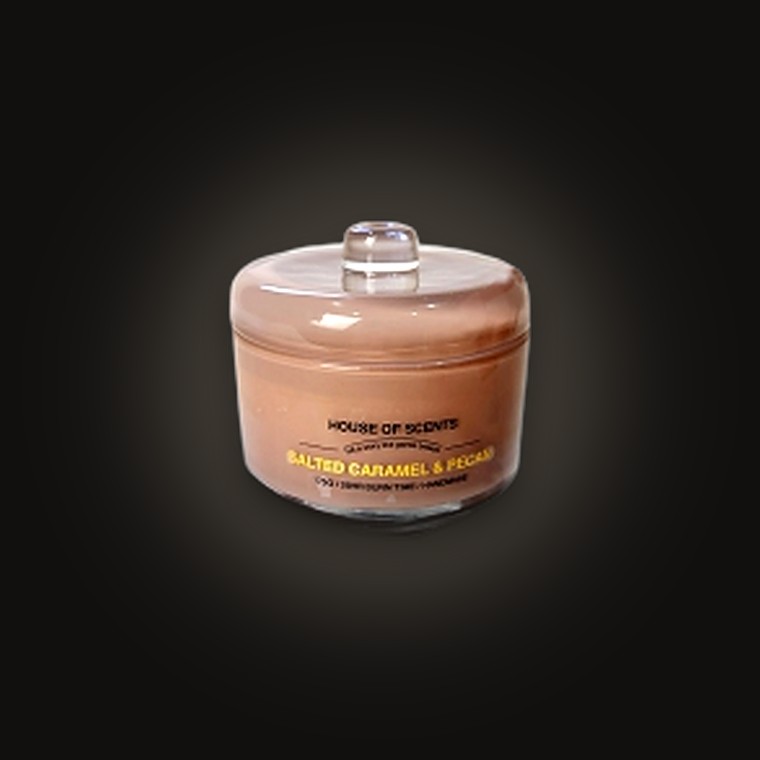 Glass Candle D9.2xH9.8cm Salted Caramel & Pecan 175g