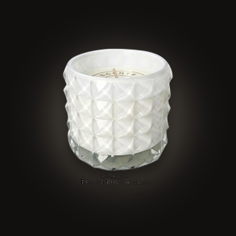 Glass Candle D9.8XH8.7cm Gardenia 220g