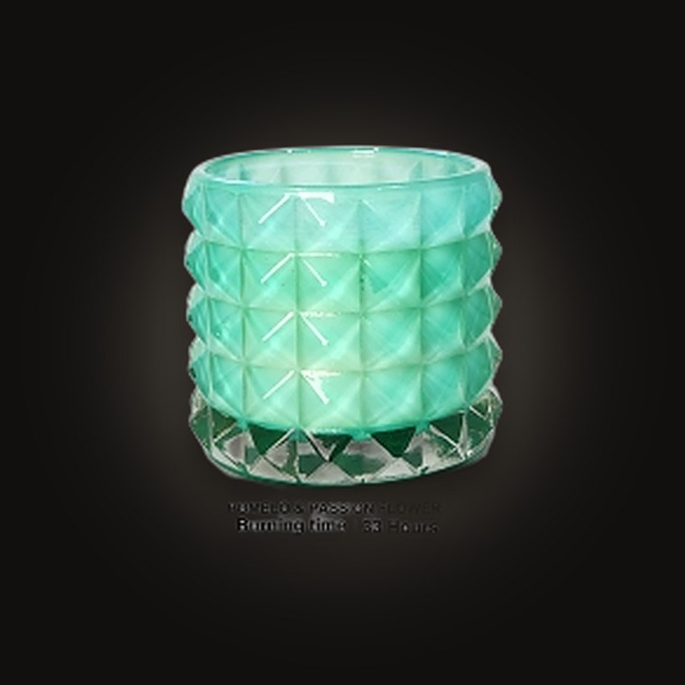 Glass Candle D9.8XH8.7cm Pomelo & Passion Flower 220g