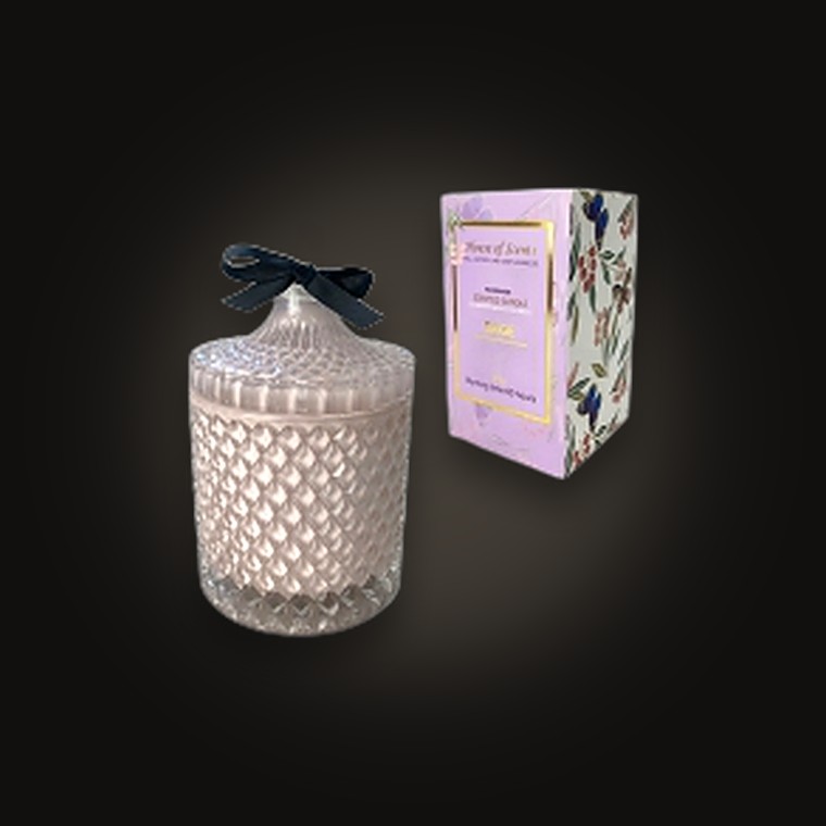 Glass Candle Giftbox D10xH18cm Sage 400G