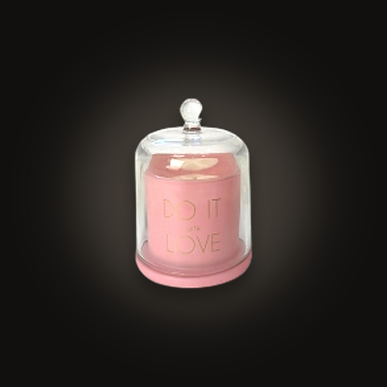 Glass Candle D8.4xH11cm Wild Peonies & Lily