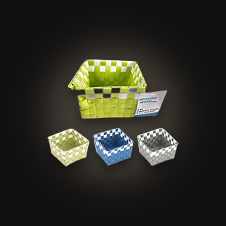 S/1 Pp Woven Basket 14X14X9CM