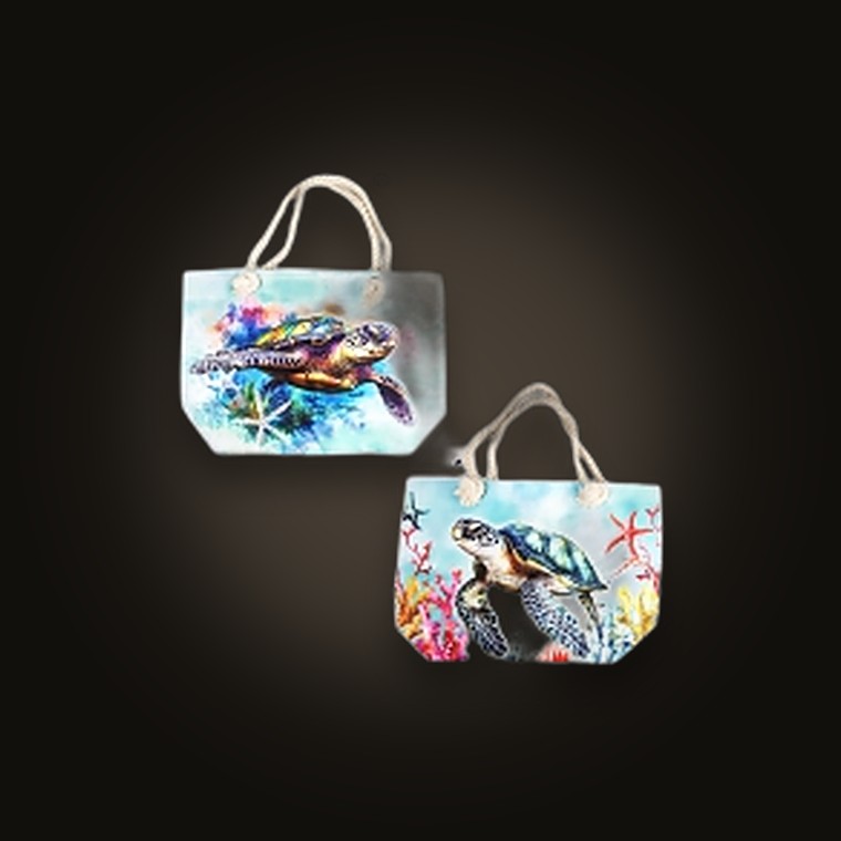 Beach Bag 50x34x10cm Sea Turtles 2asst