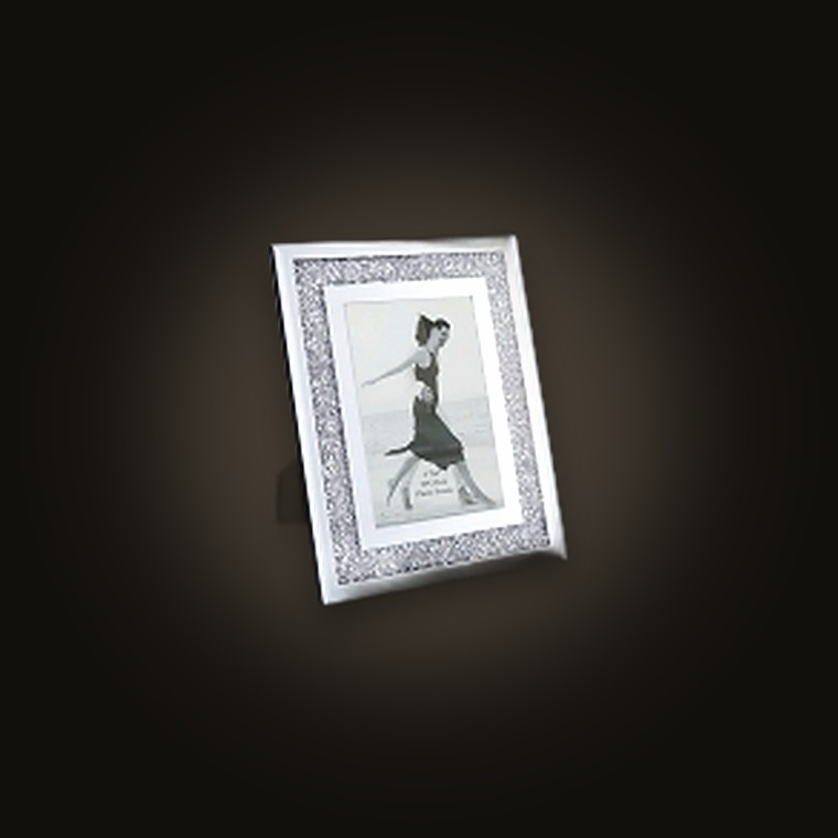 Glass Mirror Photo Frame Jewel 18x23cm 4x6"