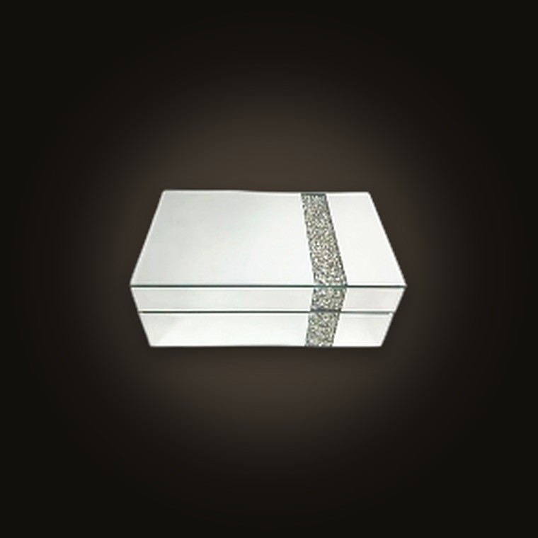 Glass Jewelley Box 21x13x8.5cm Jewel Mirror