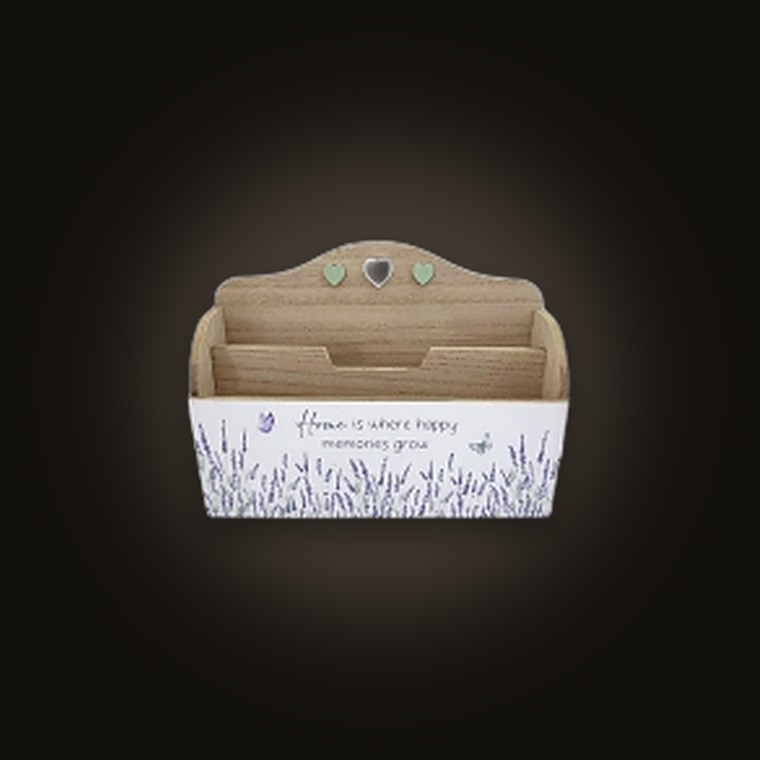 Wooden Lavender Letter Holder 24.5x9x17cm