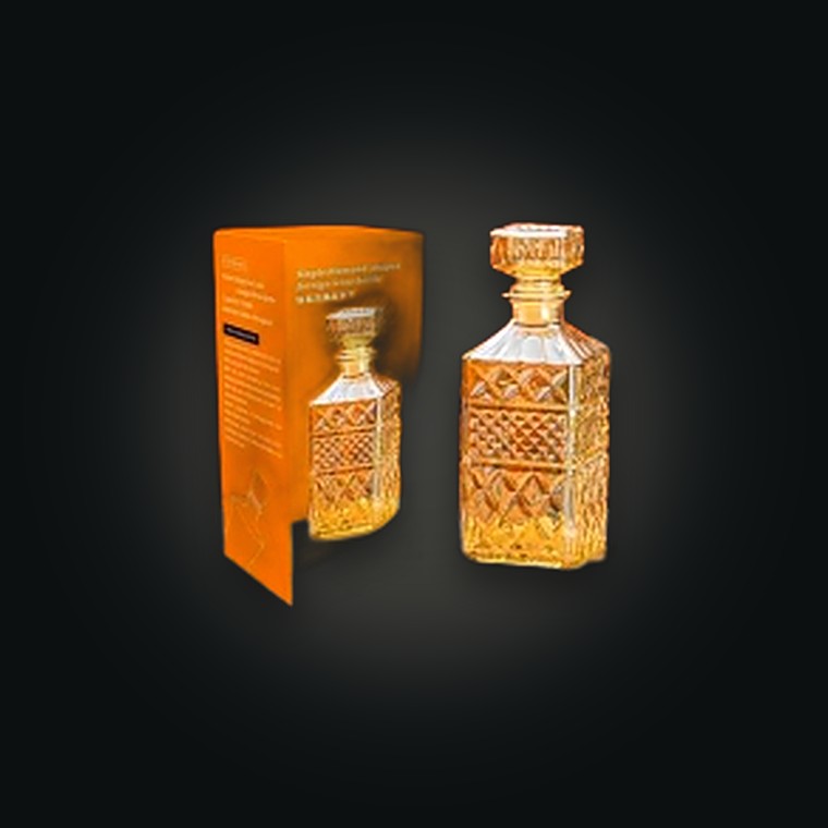 Glass Whisky Bottle 1000ml Amber Color