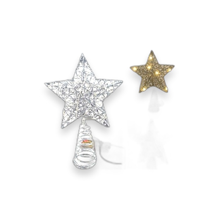 Tree Top Metal Wire Star 25X30CM +20LED