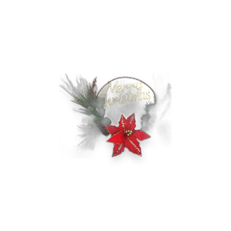 Merry Christmas Pine/Berry/Flower Wreath 36/58CM Dia