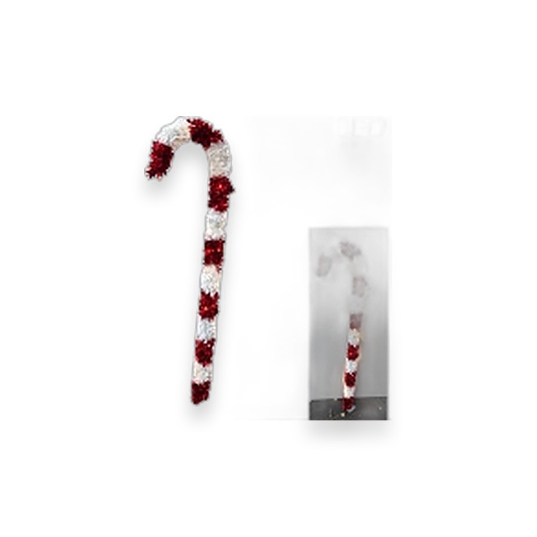 Xmas Tinsel Candycane w/LED 30x125x9cm