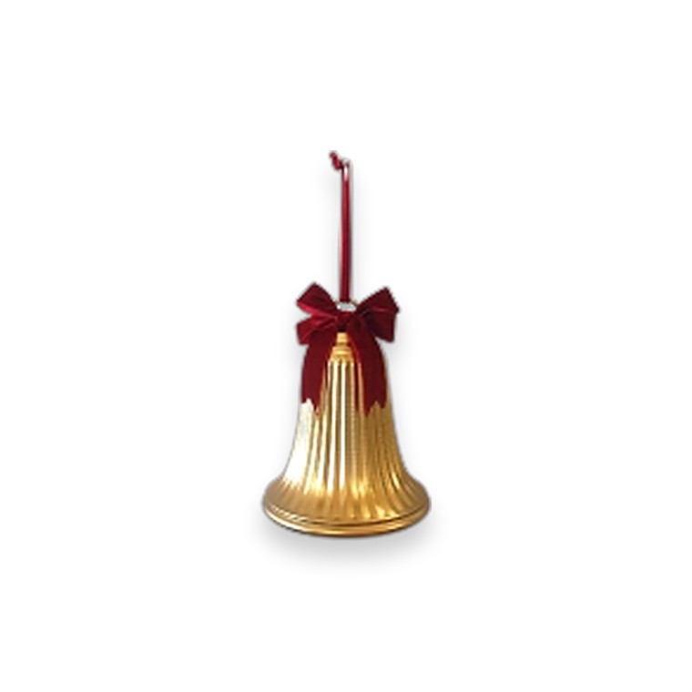Xmas Bell Gold 15x32cm w/Bow