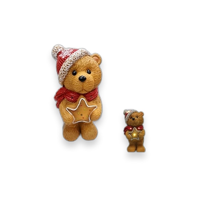 MGO Xmas Bear 21*23*39.5cm standing bear w/led