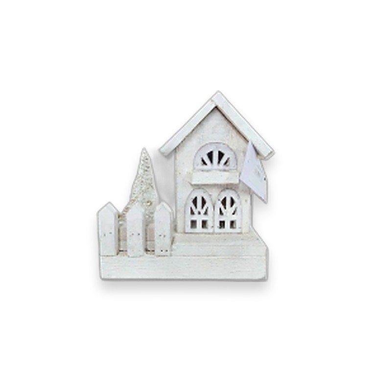 Wooden House 15cm+3LED
