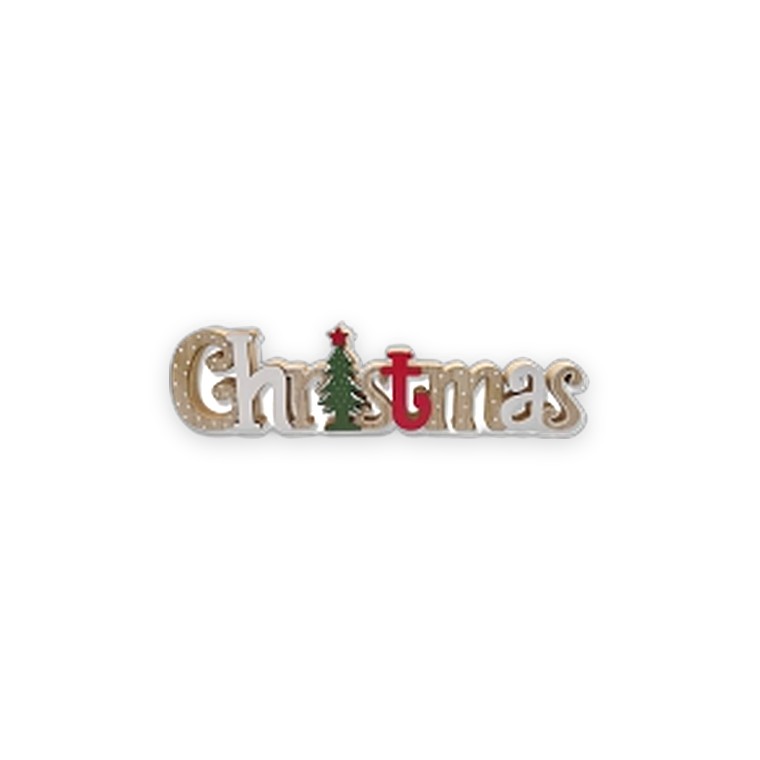 Wooden Tabletop Christmas Sign 40x15cm
